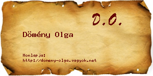 Dömény Olga névjegykártya